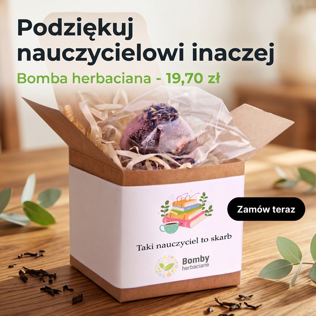 Reklama Bomb Herbacianych: hero produktu z ceną