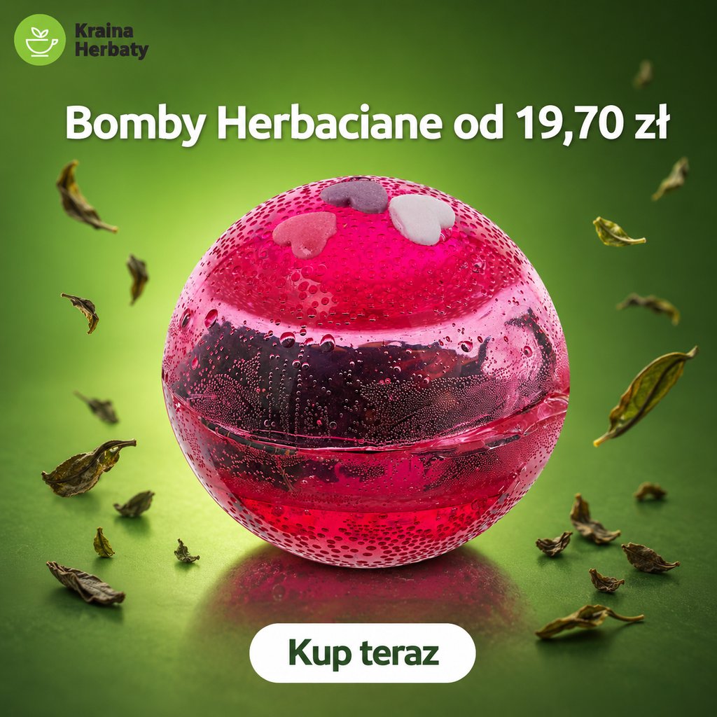 Reklama Krainy Herbaty: różowa bomba herbaciana, cena od 19,70 zł